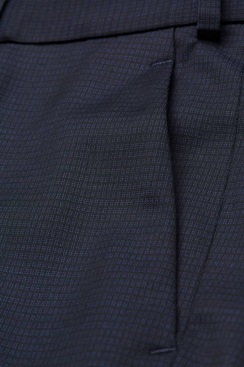 Digel Abito Blu Scuro Micro Disegno Digel Drop Sei Modern Fit Lana Reda 110's