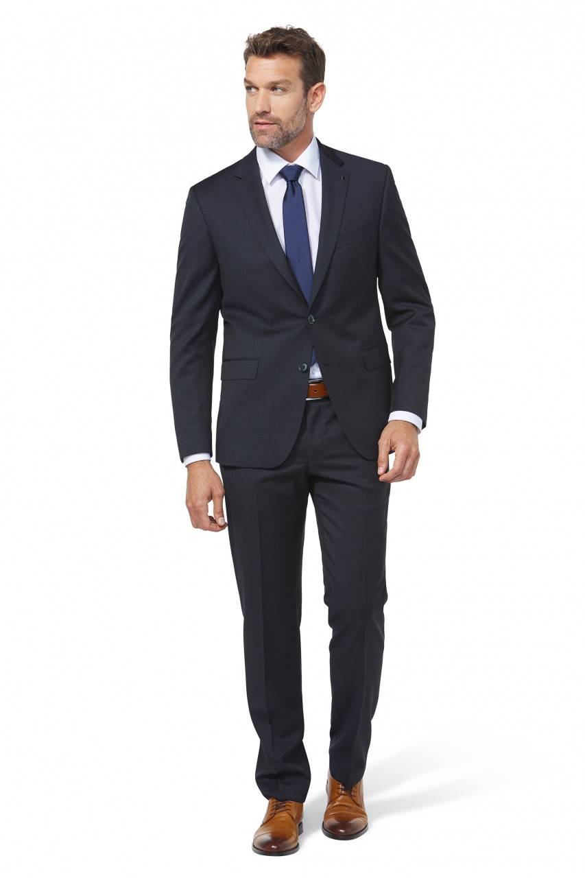 Digel Abito blu scuro micro disegno digel drop sei modern fit lana reda 110's