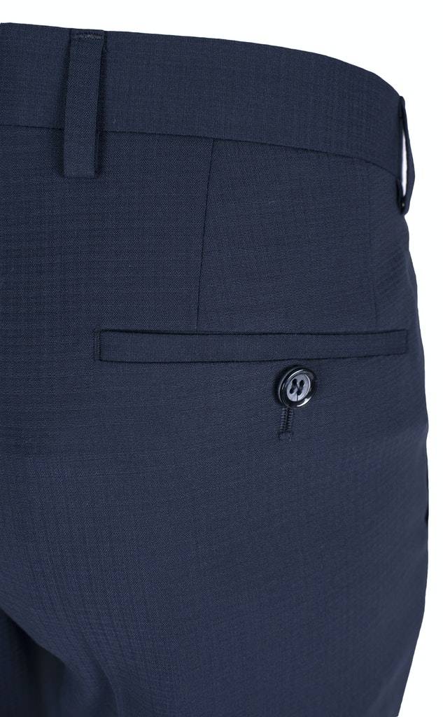 Roy Robson Abito Blu Slim Fit Con Gilet Roy Robson Lana Tessuto Techno