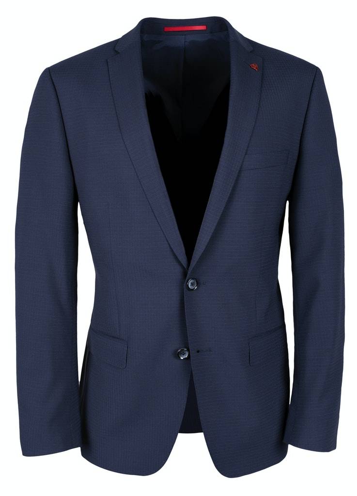 Roy Robson Abito blu slim fit con gilet roy robson lana tessuto techno