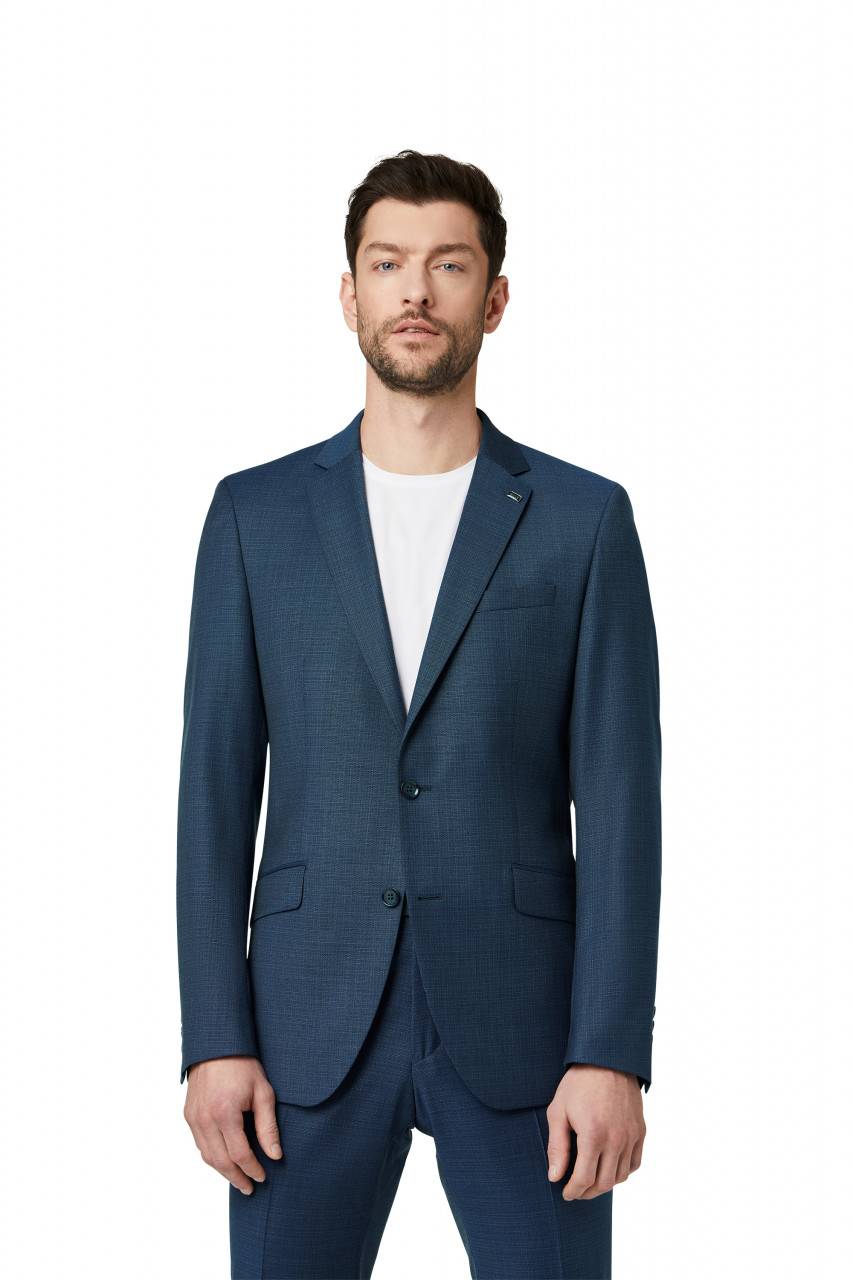 Digel Abito Bluette Drop Quattro Corto Slim Fit Digel Lana Stretch Zignone