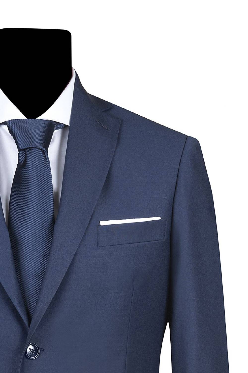 Simbols Abito Bluette Simbols Lana Stretch Raso Drop Quattro Comfort Fit