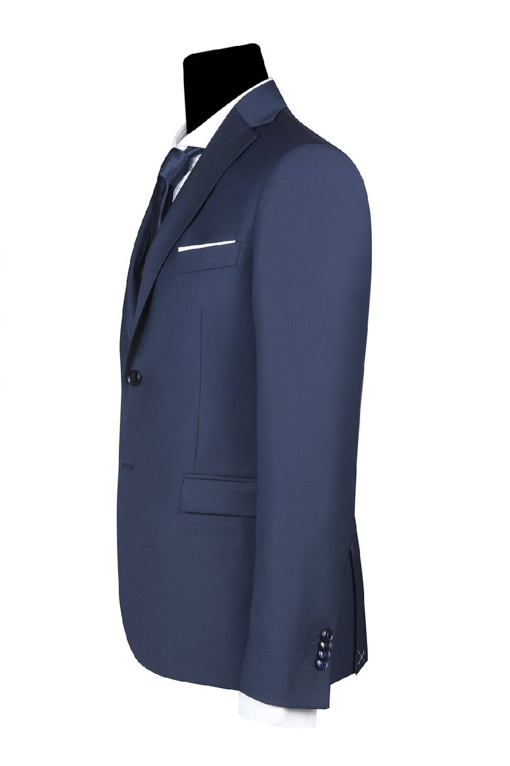 Simbols Abito Bluette Simbols Lana Stretch Raso Drop Quattro Comfort Fit