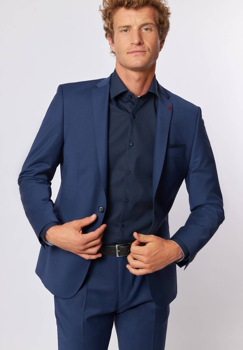 Roy Robson Abito bluette slim fit roy robson in lana stretch