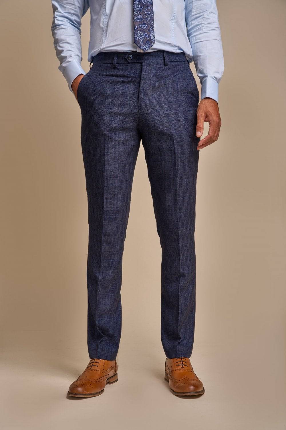 House Of Cavani Abito Cavani Doppiopetto Blu A Quadri Slim Fit