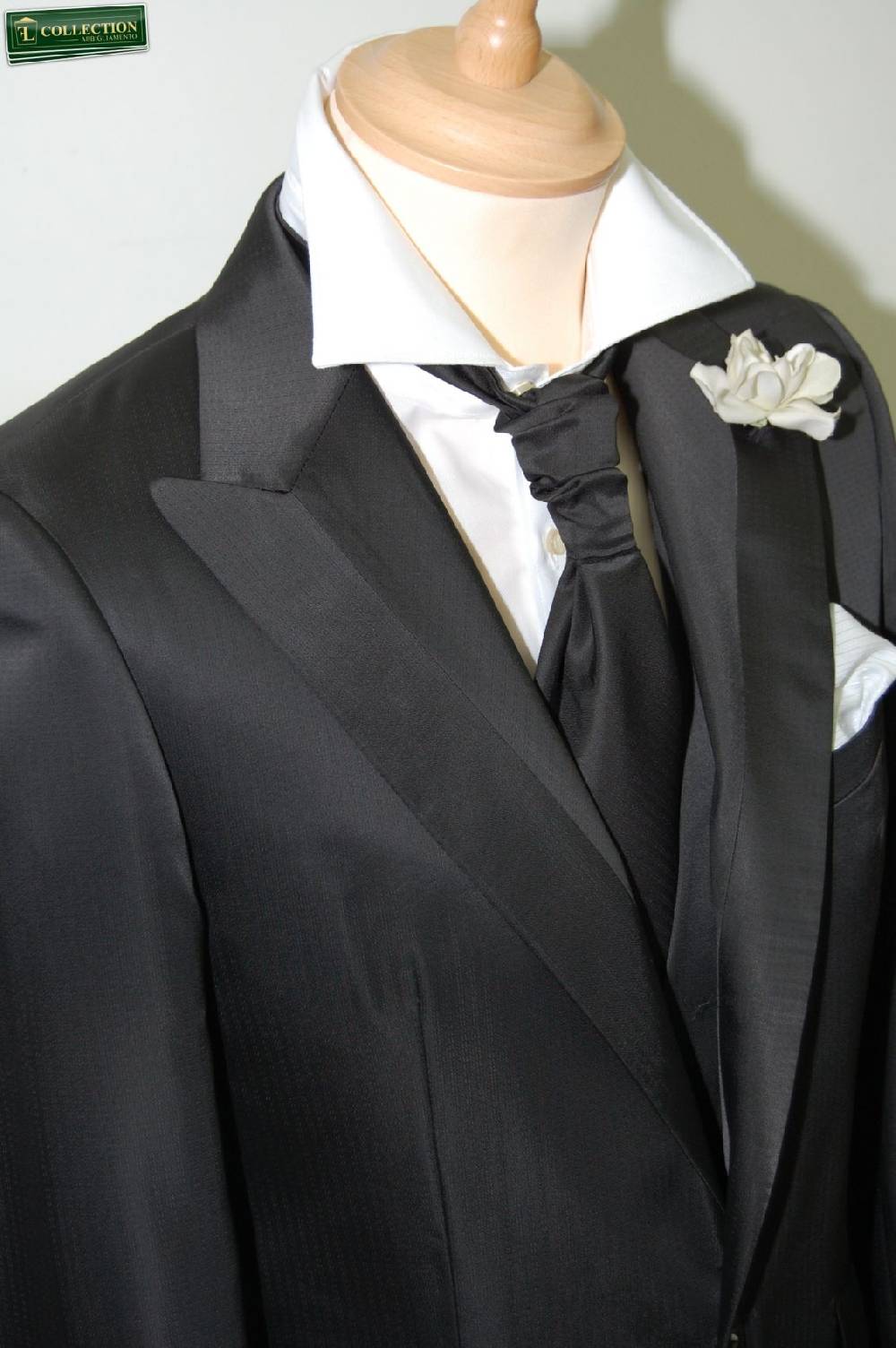 Luciano Soprani Cerimonia Abito Cerimonia Luciano Soprani Nero Con Panciotto E Cravatta