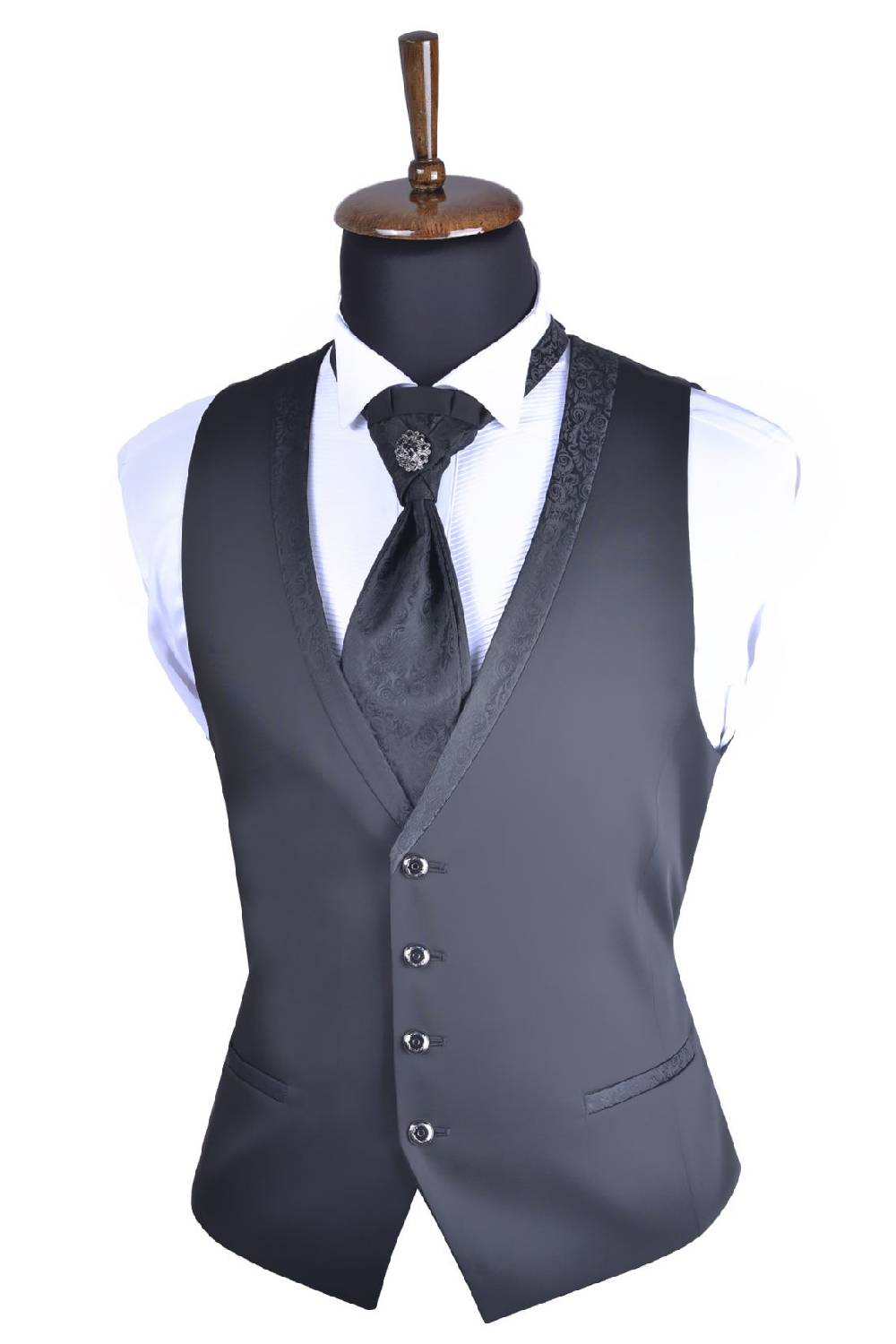 Baggi Abito Da Sposo Baggi Modello Alla Coreana Damascato Slim Fit