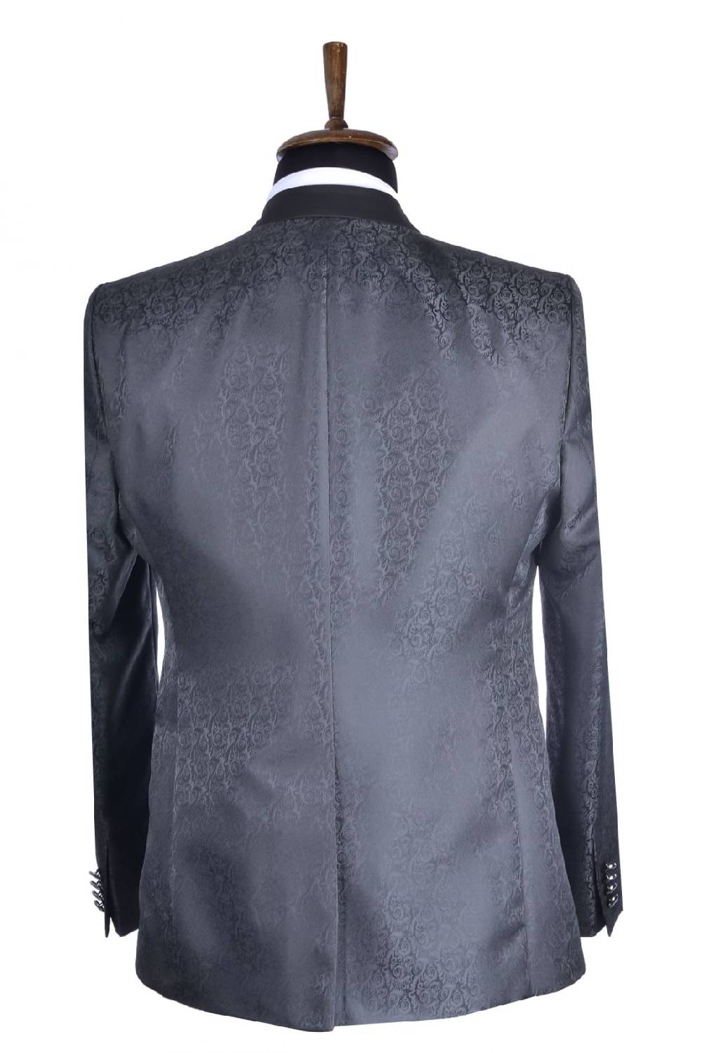 Baggi Abito Da Sposo Baggi Modello Alla Coreana Damascato Slim Fit