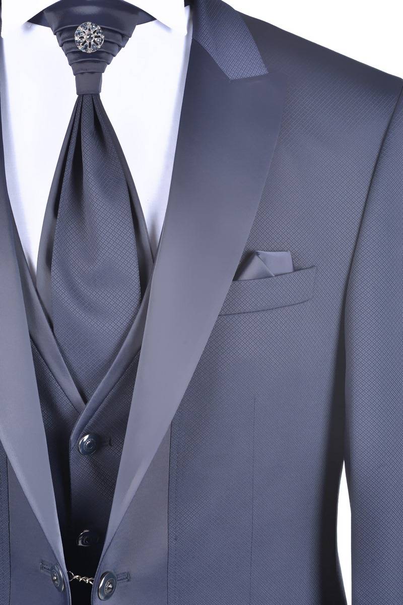 Baggi Abito Da Sposo Blu Slim Fit Baggi Con Petto A Lancia