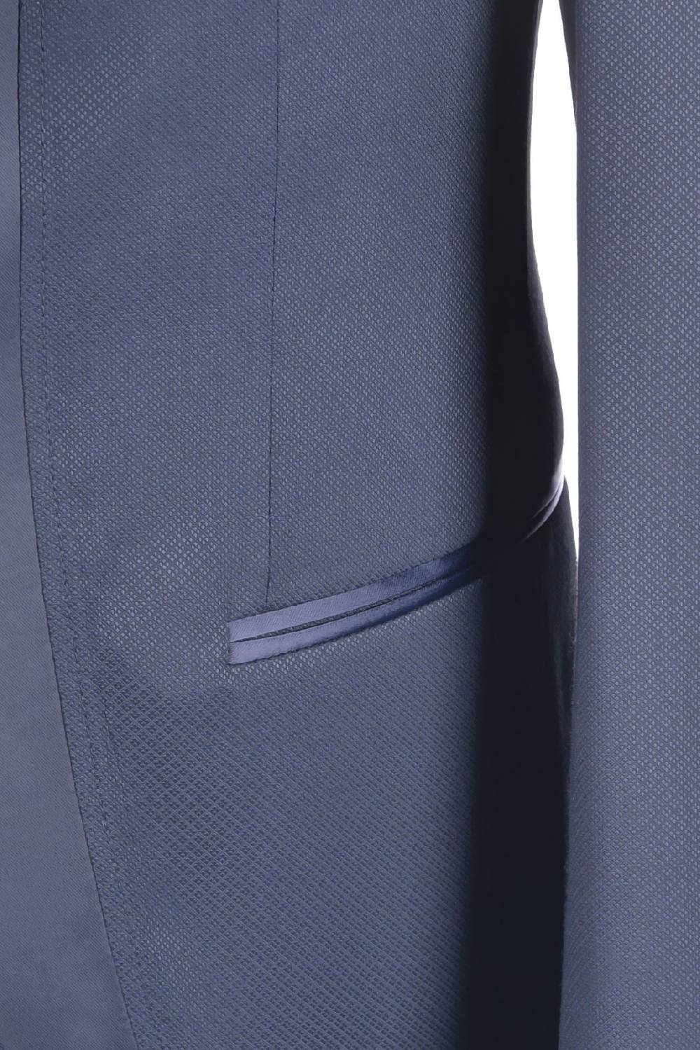 Baggi Abito Da Sposo Blu Slim Fit Baggi Con Petto A Lancia