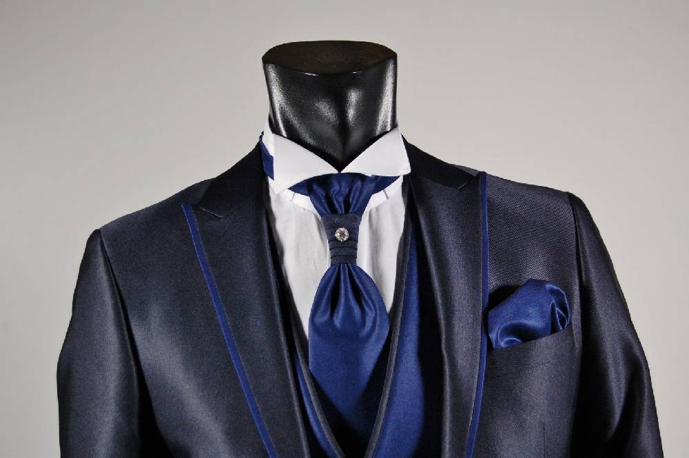 Musani Milano Cerimonia Abito Da Sposo Slim Fit Musani Cerimonia In Colore Blu E Nero