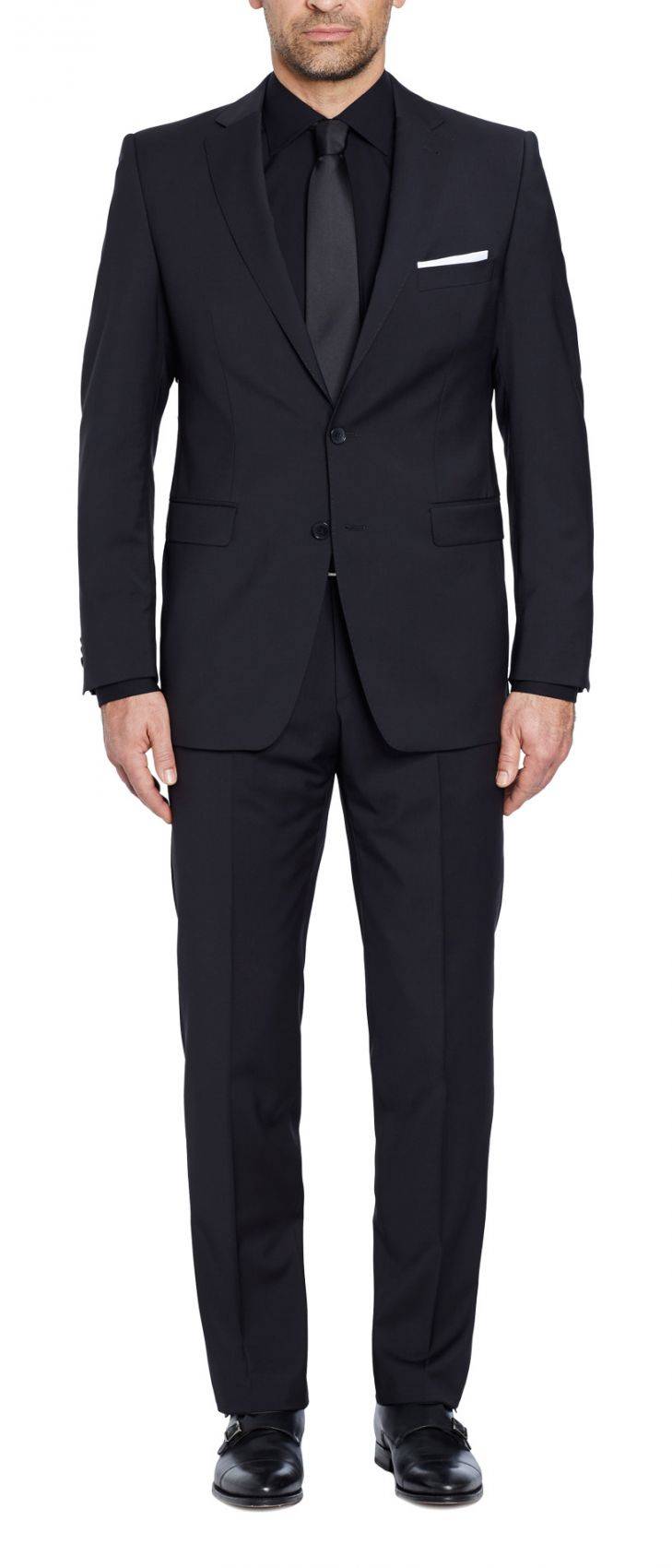 Digel Abito Diegl Drop Quattro Corto Nero In Lana Marzotto 100's