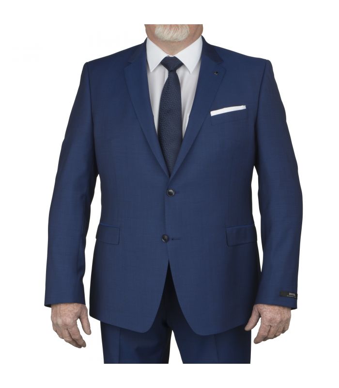 Digel Abito Digel Blu Marine Taglie Forti Lana Marzotto Super 100's