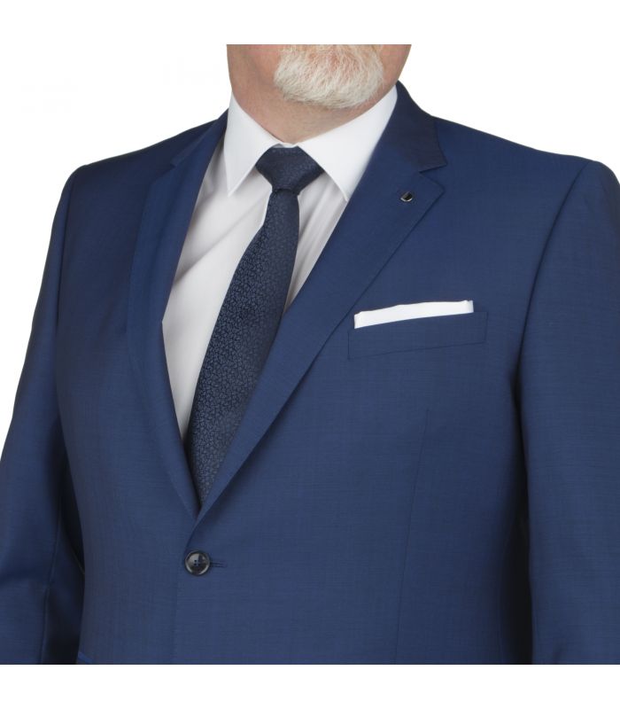 Digel Abito Digel Blu Marine Taglie Forti Lana Marzotto Super 100's