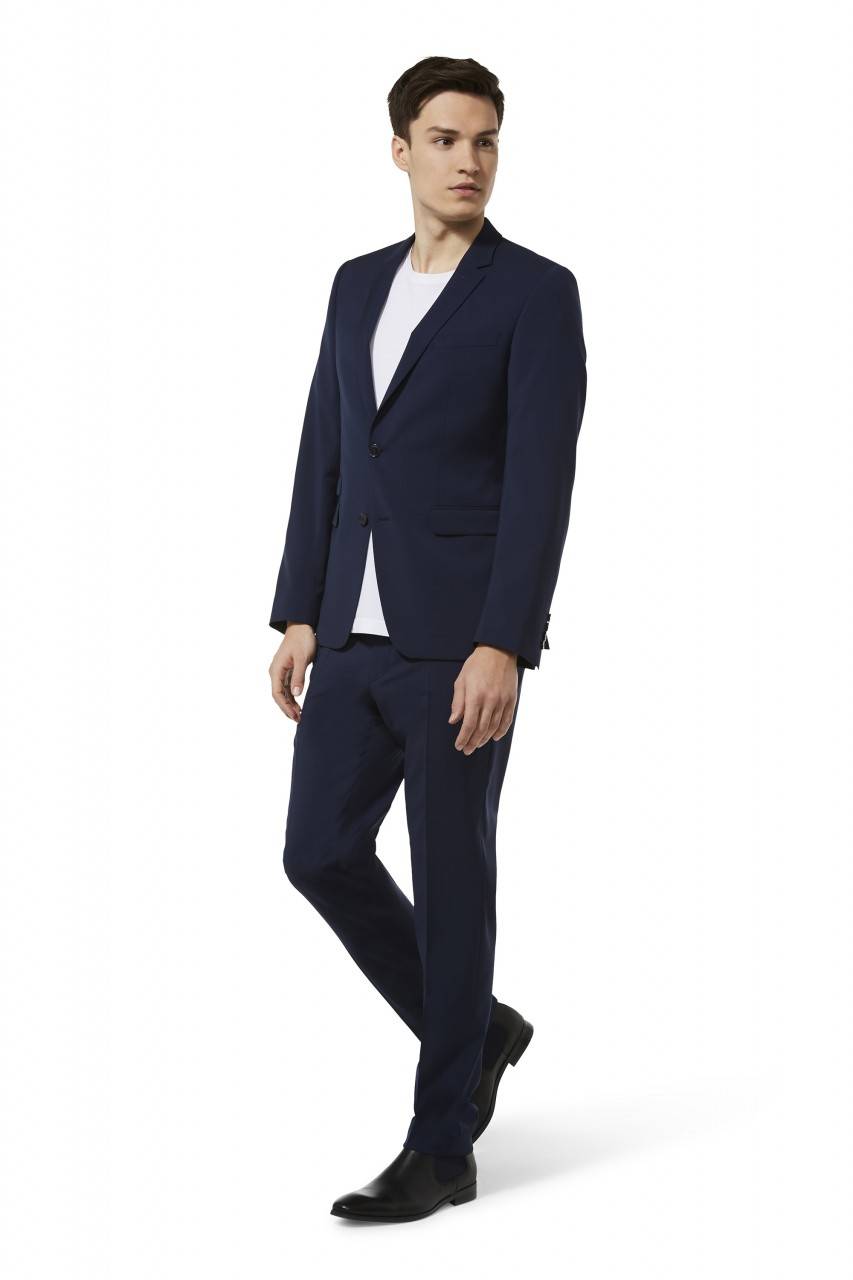Digel Abito digel blu napoli extra slim fit pura lana marzotto super 100's