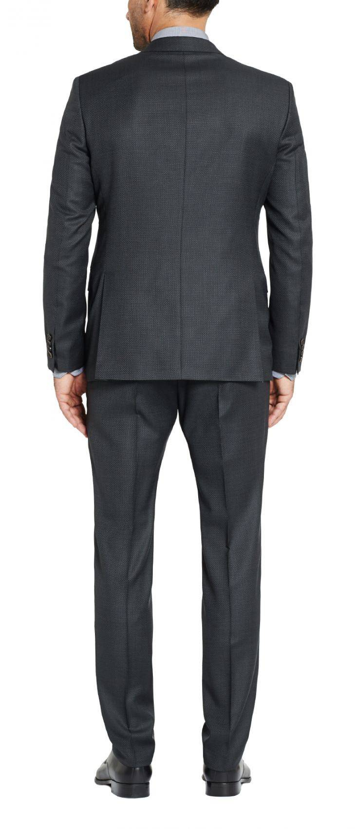 Digel Abito Digel Drop Quattro Corto Grigio Scuro Micro Disegno Lana Reda Super 110's