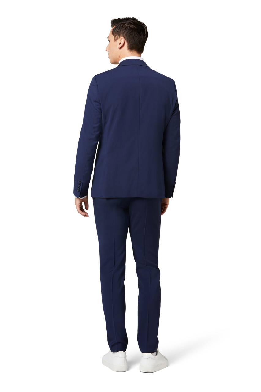 Digel Abito Digel Drop Quattro Corto Slim Fit Blu Napoli Lana Marzotto Super 100's