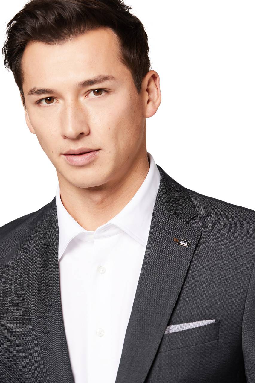 Digel Abito Digel Drop Quattro Corto Slim Fit In Pura Lana Tollegno Super 120's Blu E Grigio