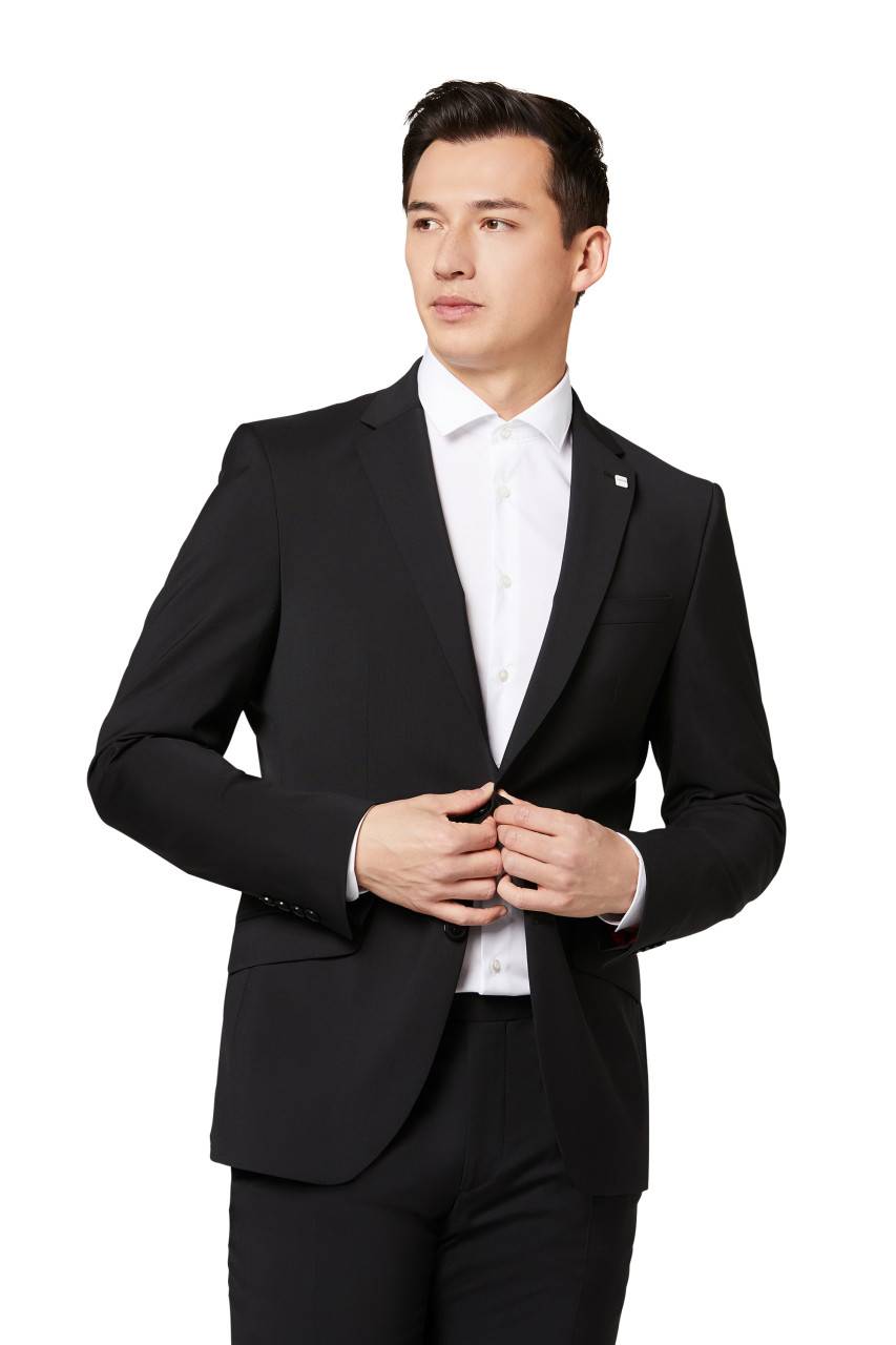 Digel Abito Digel Drop Quattro Corto Slim Fit Nero Lana Marzotto Super 100's