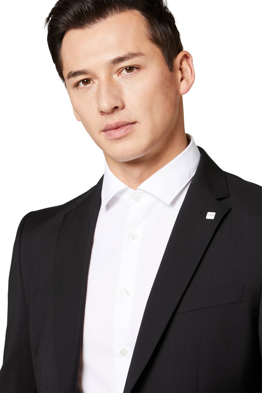 Digel Abito Digel Drop Quattro Corto Slim Fit Nero Lana Marzotto Super 100's