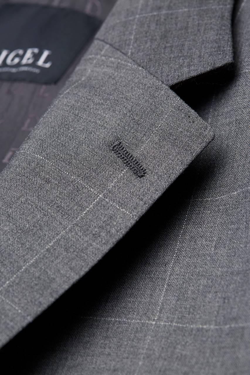 Digel Abito Digel Grigio A Quadri In Pura Lana Drop Sei Modern Fit