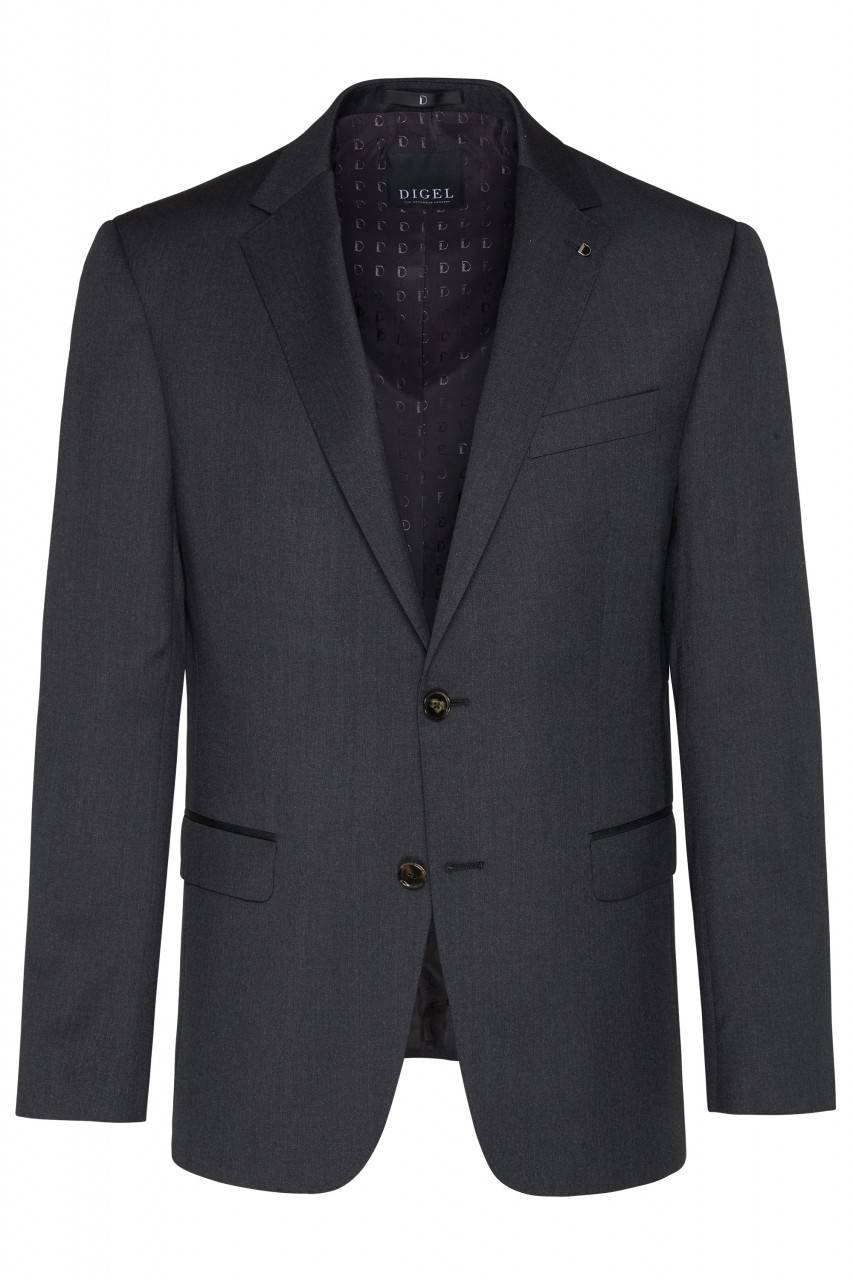 Digel Abito Digel Grigio Scuro In Pura Lana Reda 110's Drop Sei Modern Fit