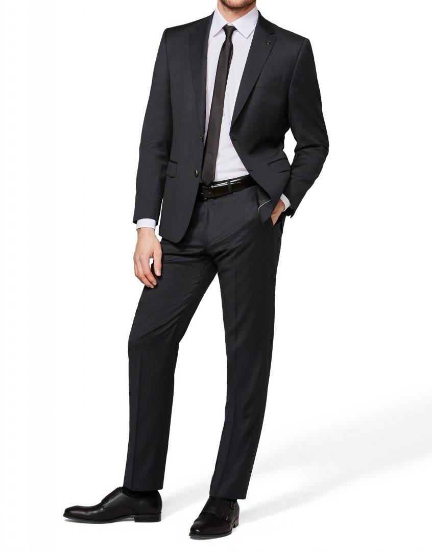 Digel Abito digel grigio scuro in pura lana reda 110's drop sei modern fit