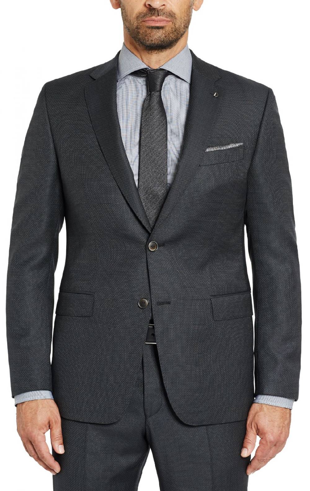 Digel Abito Digel Grigio Scuro Micro Fantasia Lana Reda Super 110's Drop Sei Modern Fit