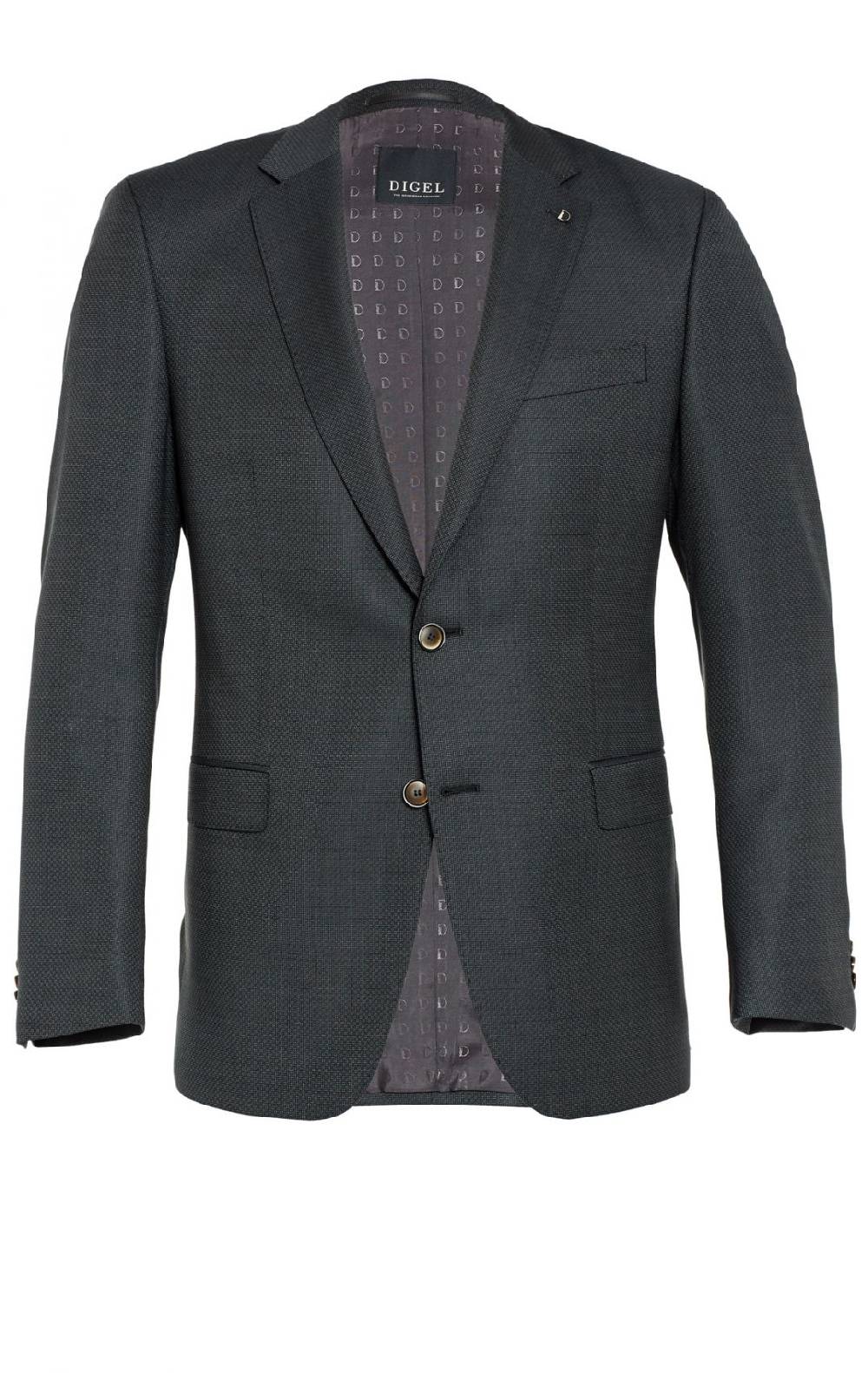 Digel Abito Digel Grigio Scuro Micro Fantasia Lana Reda Super 110's Drop Sei Modern Fit