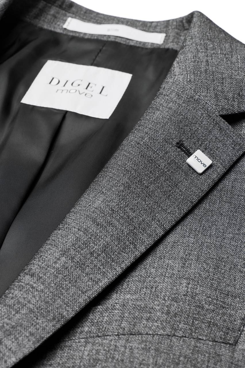 Digel Abito Digel Grigio Scuro Slim Fit Hyperstretch