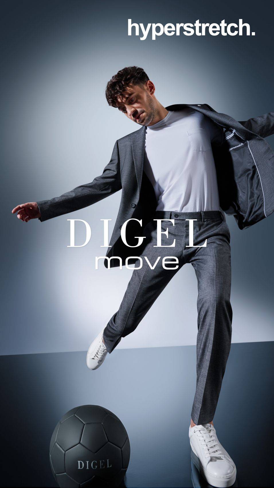 Digel Abito digel grigio scuro slim fit hyperstretch