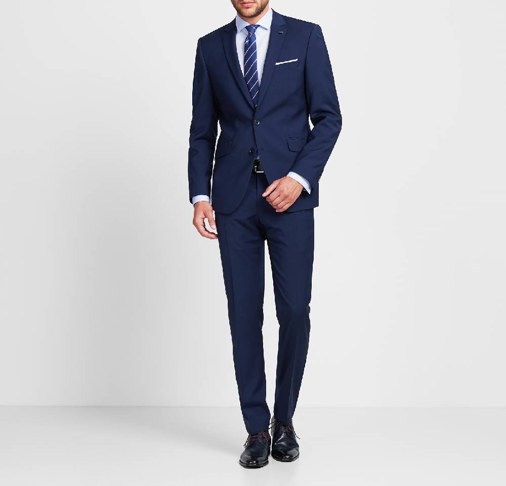 Digel Abito Digel In Fresco Lana Marzotto Super 100's Bluette Slim Fit