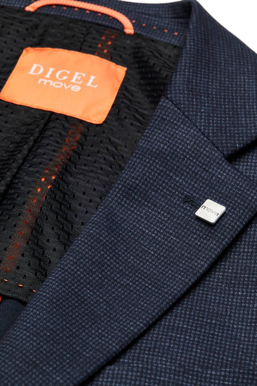 Digel Abito Digel In Jersey Extra Slim Fit Blu A Quadretti