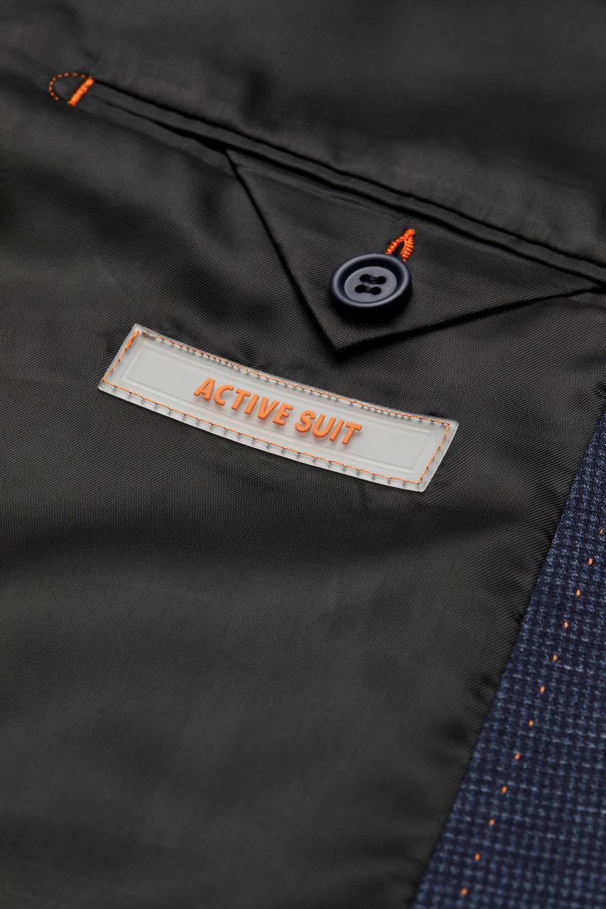 Digel Abito Digel In Jersey Extra Slim Fit Blu A Quadretti