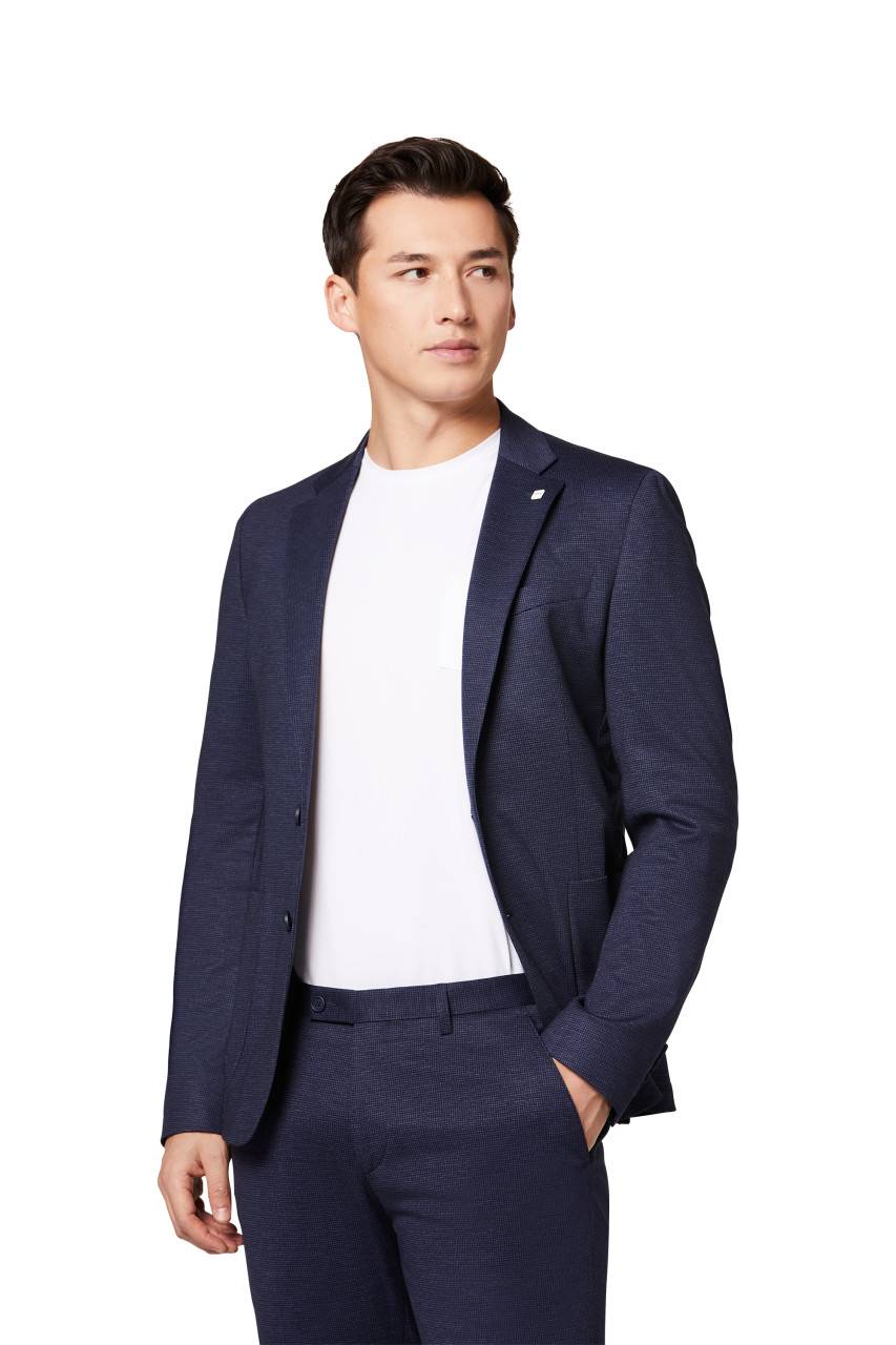 Digel Abito digel in jersey extra slim fit blu a quadretti