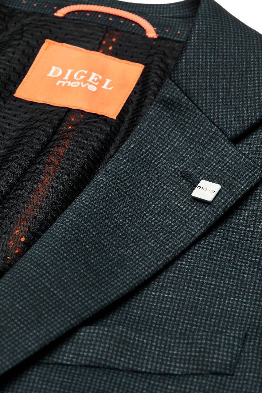 Digel Abito Digel In Jersey Extra Slim Fit Verde A Quadretti