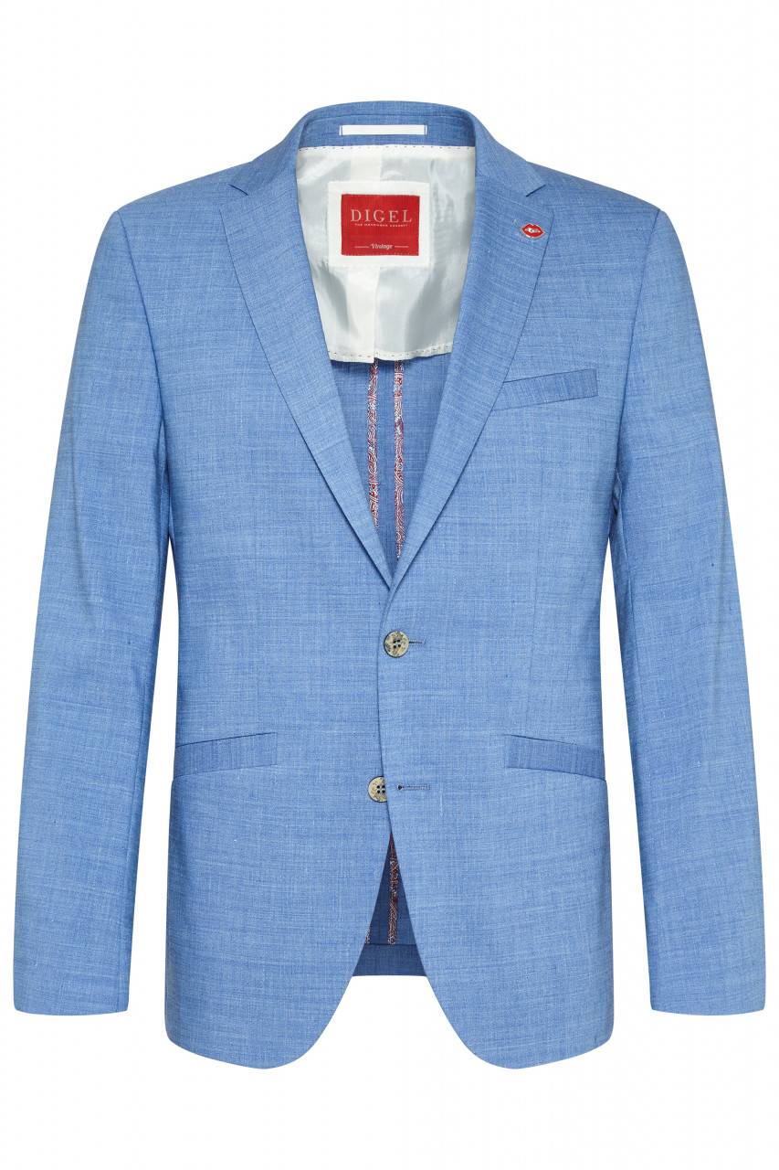 Digel Abito Digel Slim Fit Azzurro Sfoderato In Misto Lino