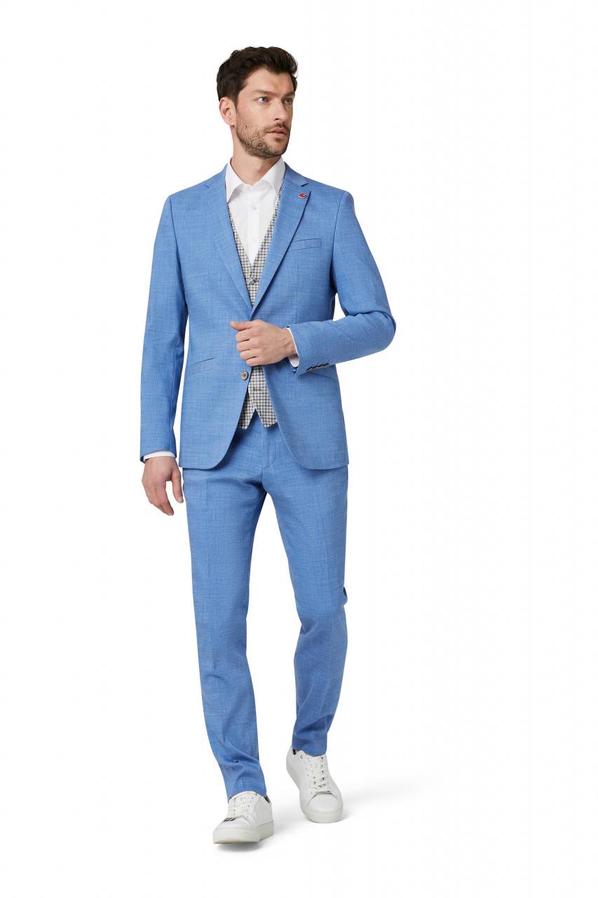 Digel Abito digel slim fit azzurro sfoderato in misto lino
