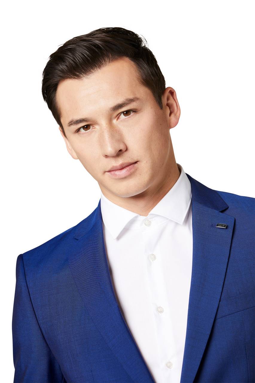 Digel Abito Digel Slim Fit Blu Marine Lana Marzotto Super 100's