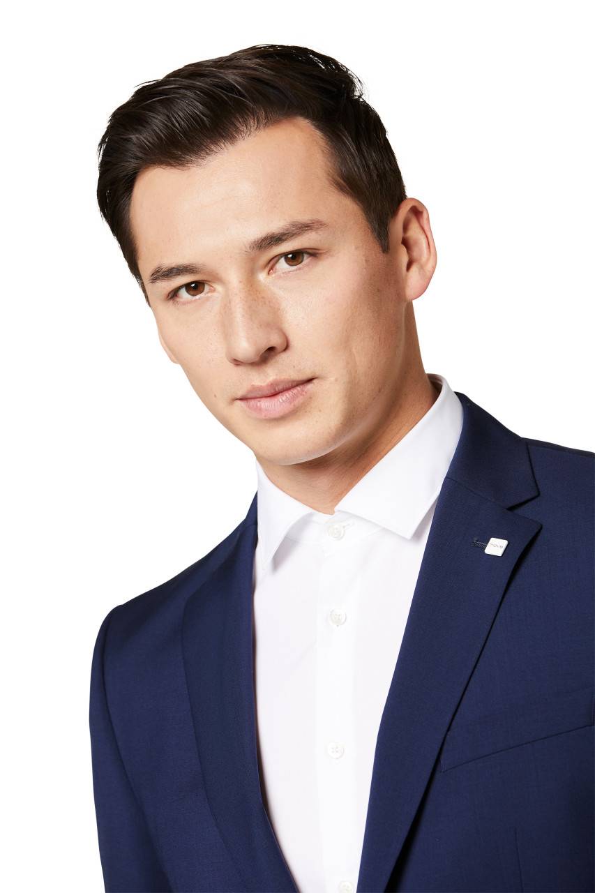 Digel Abito Digel Slim Fit Blu Napoli Lana Marzotto Super 100's