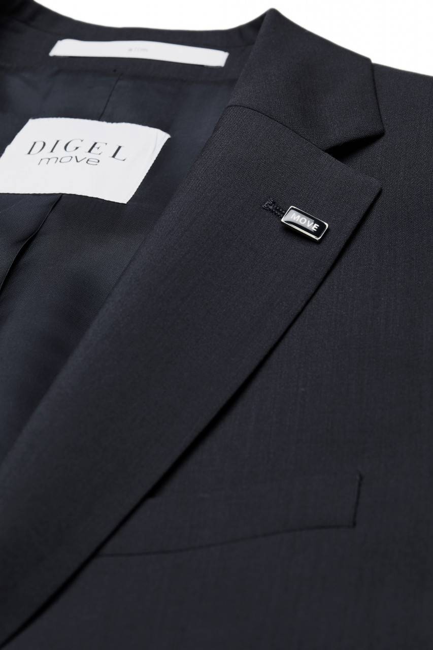 Digel Abito Digel Slim Fit Blu Scuro Lana Marzotto Super 100's