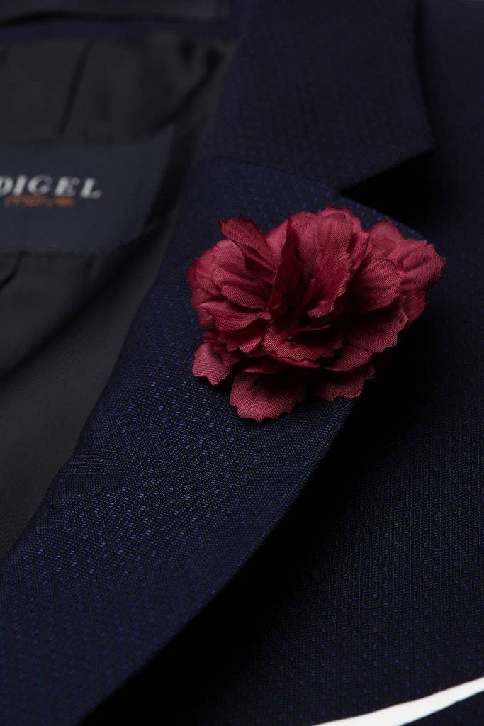 Digel Abito Digel Slim Fit Misto Poliestere Stretch Blu Micro Disegno Operato