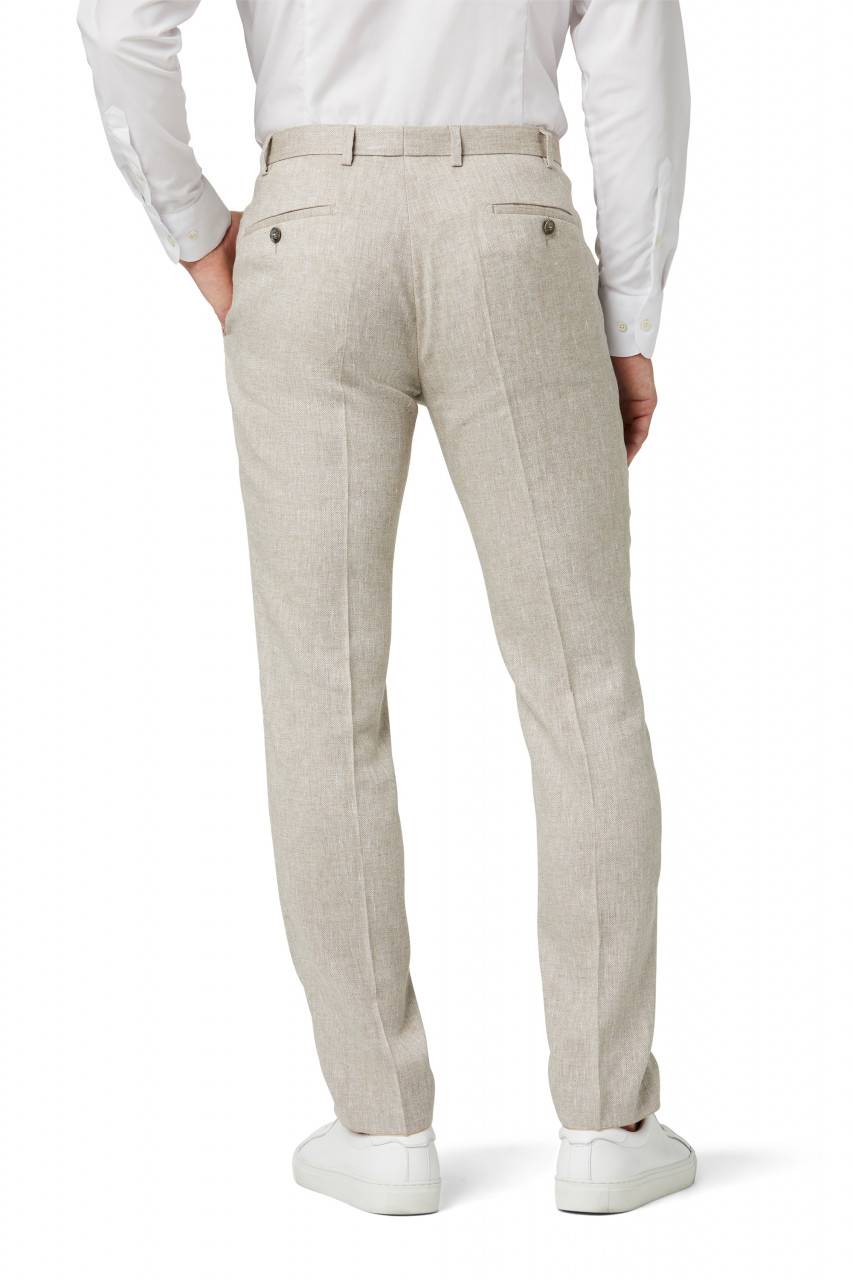 Digel Abito Digel Stile Vintage Slim Fit Beige In Misto Lino