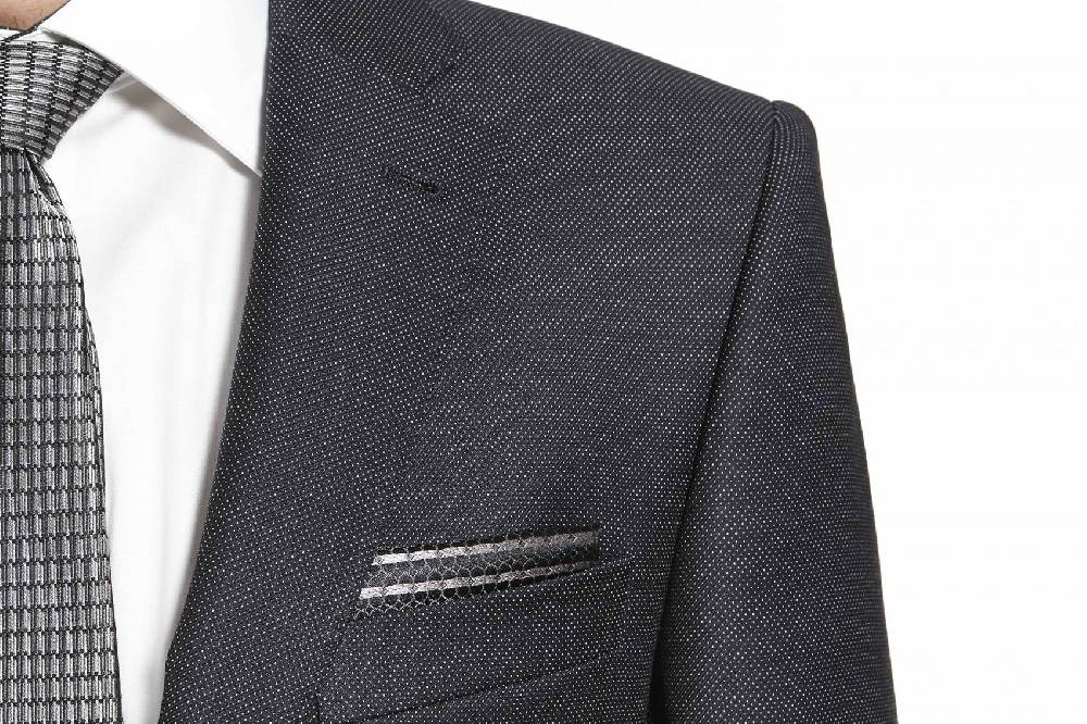 Digel Abito Drop Quattro Corto Digel Nero In Pura Lana Reda 110's