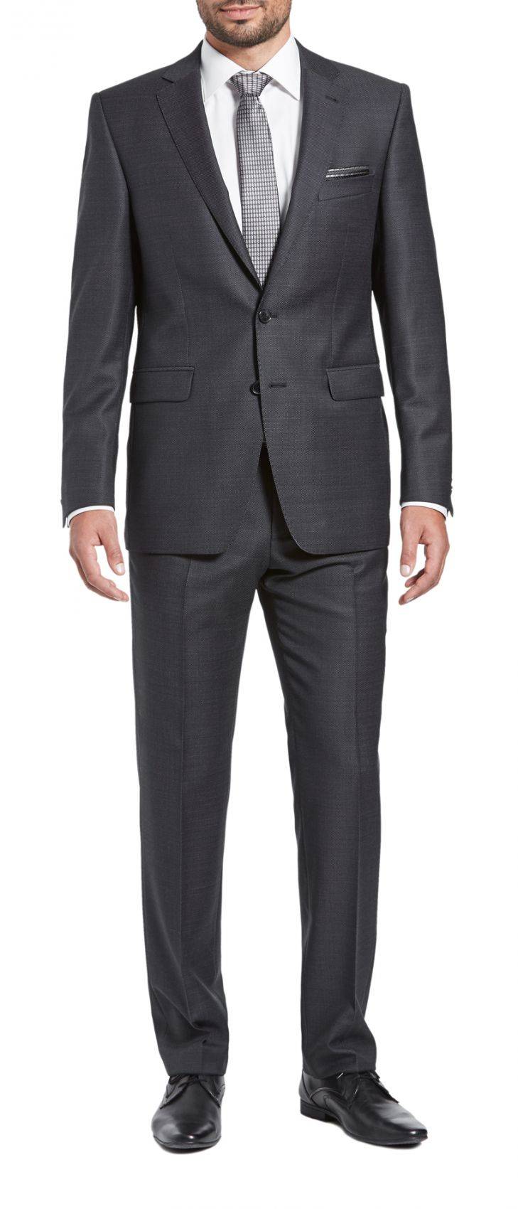 Digel Abito Drop Quattro Corto Digel Nero In Pura Lana Reda 110's