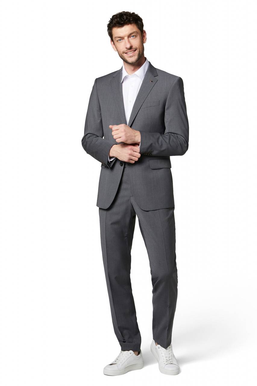 Digel Abito Drop Quattro Digel Grigio Medio In Lana Stretch Easywool