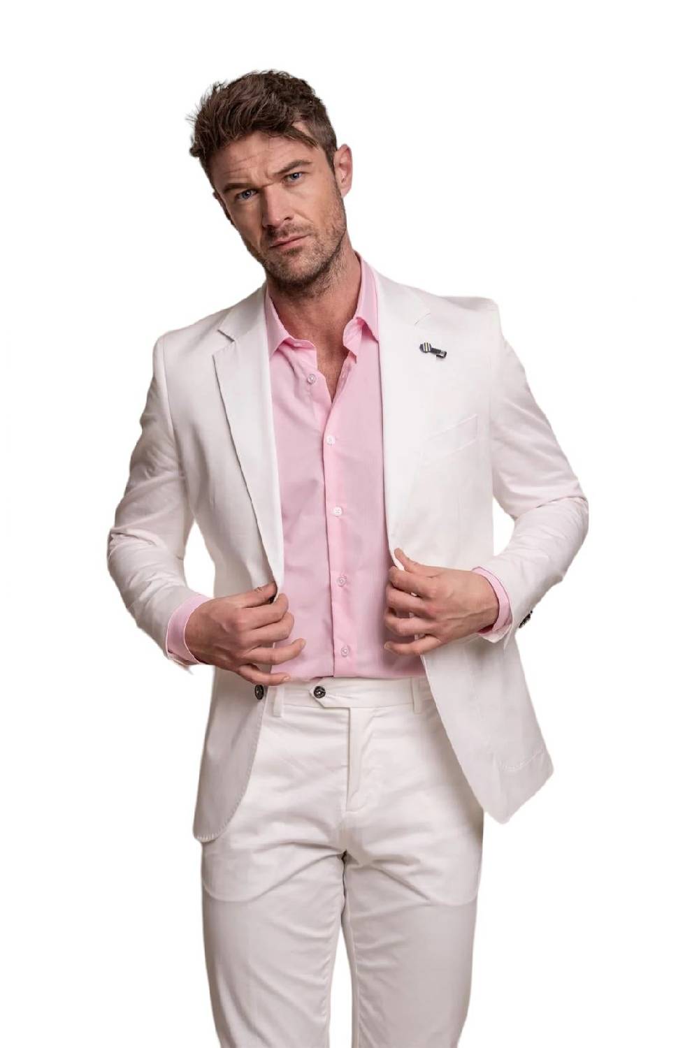 House Of Cavani Abito Ecru Cavani In Cotone Stretch Sfoderato