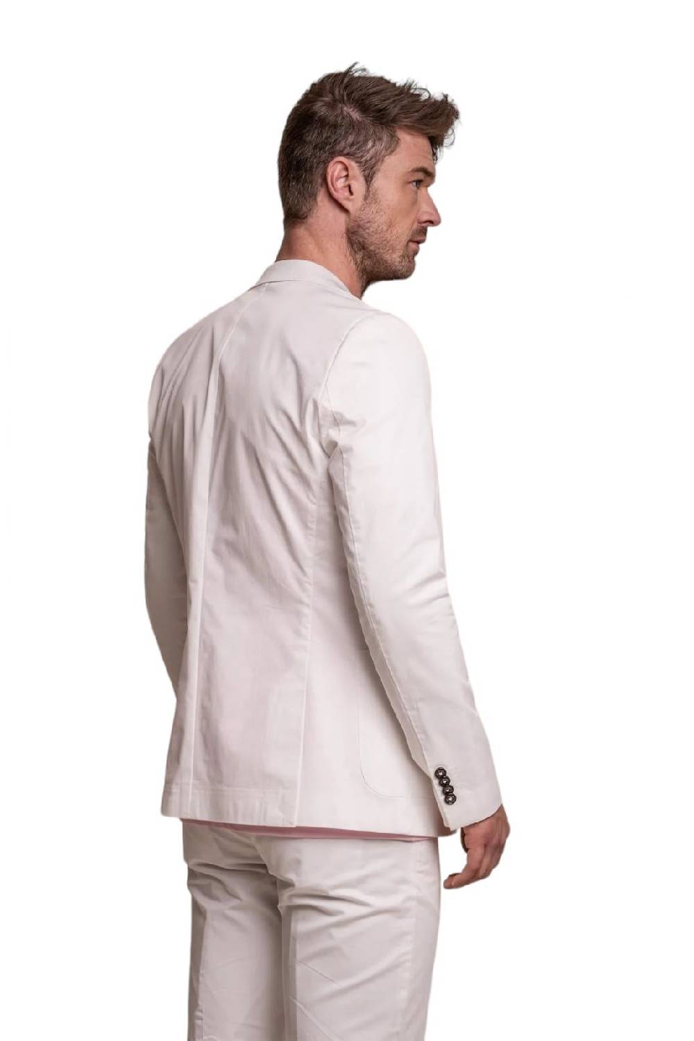 House Of Cavani Abito Ecru Cavani In Cotone Stretch Sfoderato