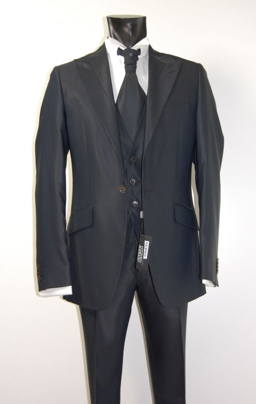 Luciano Soprani Cerimonia Abito Elegante Blu Luciano Soprani Cerimonia Con Panciotto E Cravatta Coordinati