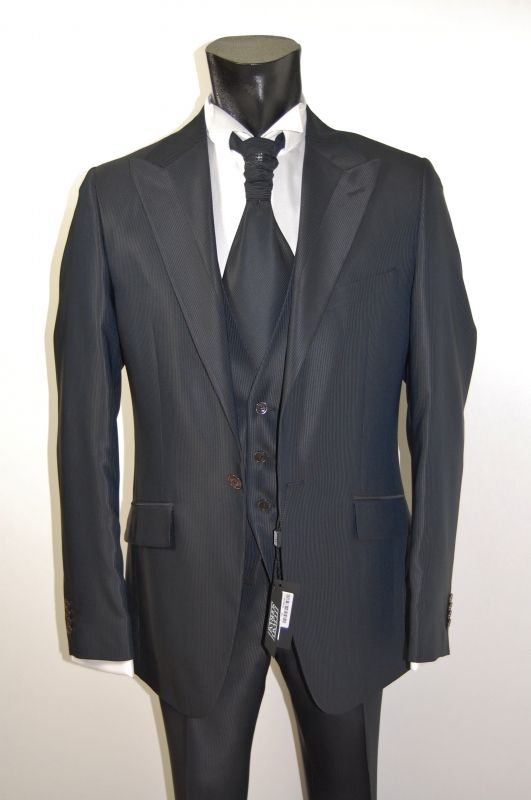 Luciano Soprani Cerimonia Abito Elegante Blu Luciano Soprani Cerimonia Con Panciotto E Cravatta Coordinati